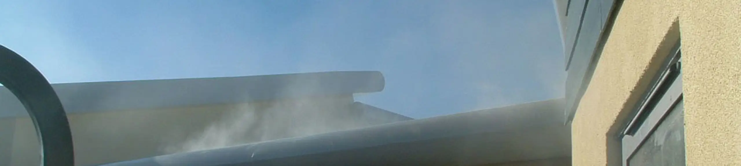 Fire Suppression Room Integrity Testing - Smoke coming from building Fire Suppression Room Integrity Testing - Smoke coming from building