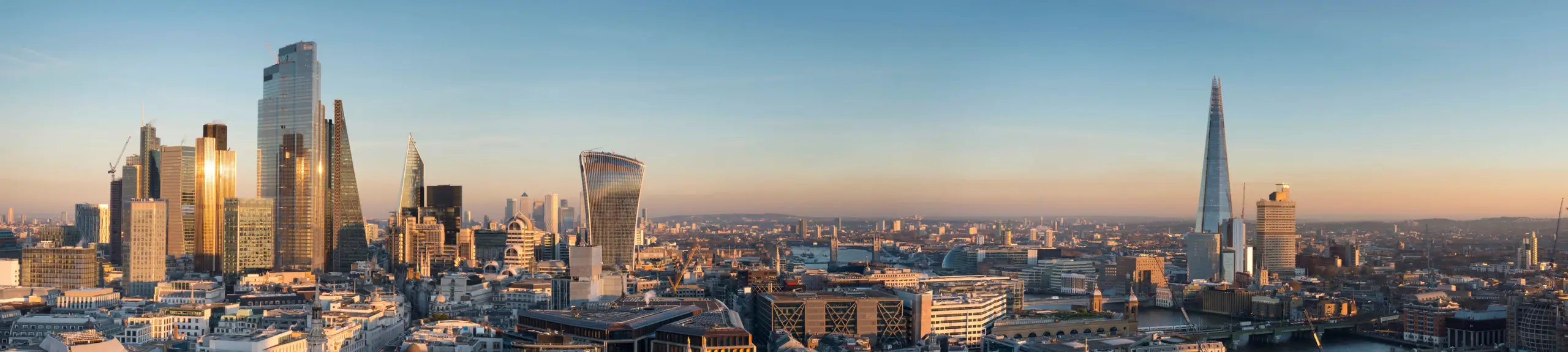 an aerial view of london skyline 