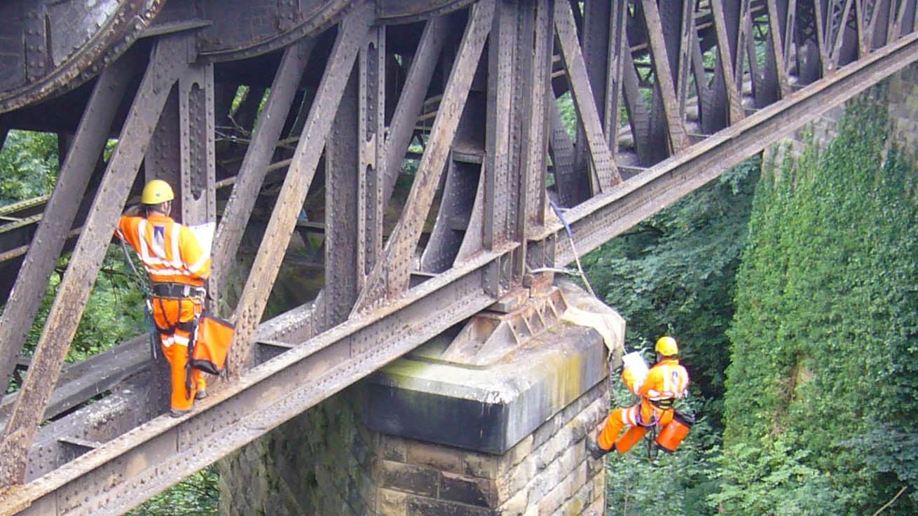 Inspecting A Rail Bridge